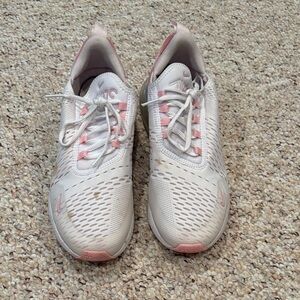 Nike Women's Light Pink and White Sneakers Air 270